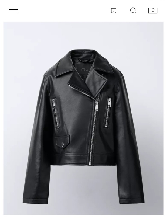 Zara Jackets & Blazers - Zara Black Faux Leather Biker Jacket